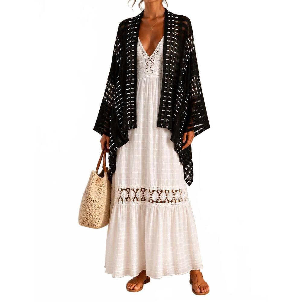 NEW PIER ANTONIO GASPARI pull asymmetric jacquard wrap in caffè nero